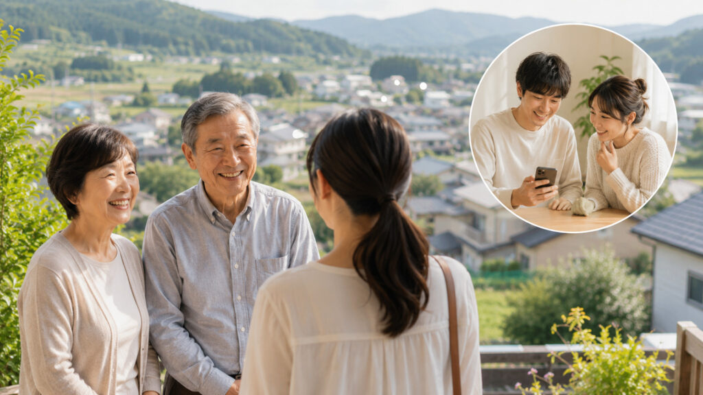 塙町に住む家族の葬儀や家族葬に備えて相談する様子